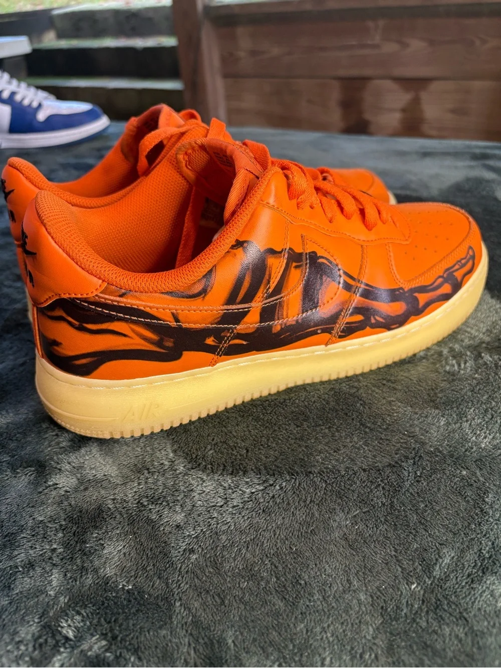 Nike Air Force 1 Low Orange Skeleton Halloween 2020 CU8067-800 Men’s Size 11.5